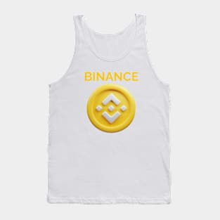 BINANCE 3d front view rendering cryptocurrency Tank Top